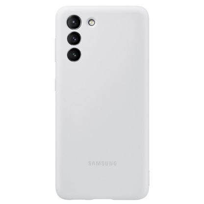 Samsung Silicone Cover EF-PG996TJ - оригинален силиконов кейс за Samsung Galaxy S21 Plus (светлосив)
