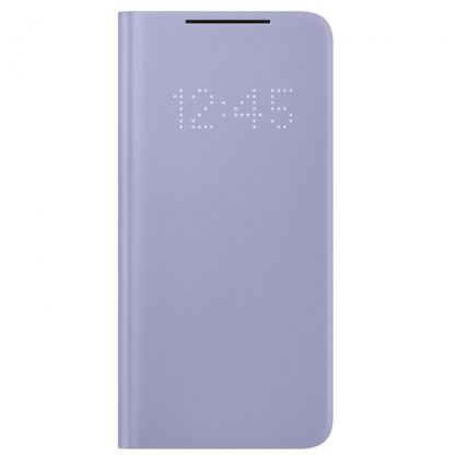 Samsung LED View Cover EF-NG996PV - оригинален калъф през който виждате информация от дисплея за Samsung Galaxy S21 Plus (лилав)