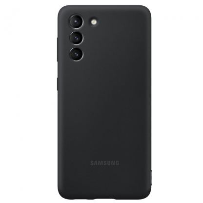 Samsung Silicone Cover EF-PG991TB - оригинален силиконов кейс за Samsung Galaxy S21 (черен)
