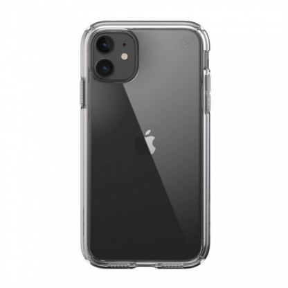 Speck Presidio Perfect Clear Case - удароустойчив хибриден кейс за iPhone 11 (прозрачен)