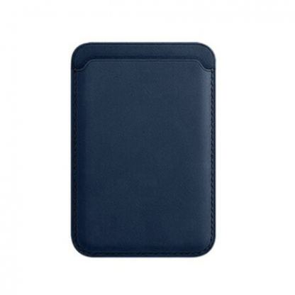 Tel Protect MagPocket - кожен портфейл (джоб) за прикрепяне към iPhone 12 mini, iPhone 12, iPhone 12 Pro, iPhone 12 Pro Max (тъмносин)