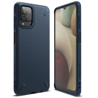 Ringke Onyx Durable TPU Case - силиконов (TPU) удароустойчив кейс за Samsung Galaxy A12 (син)