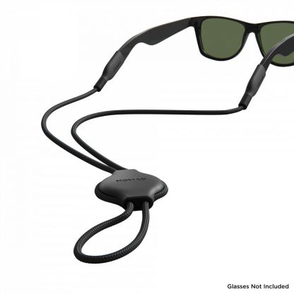Nomad AirTag Glasses Strap - висококачественa връзка за очила съвместима с Apple AirTag (черен)