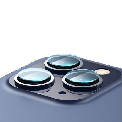 Baseus Gem Lens Film (SGAPIPH61P-JT02) - предпазни стъклени лещи за камерата на iPhone 12 Pro, iPhone 12 Pro Max (прозрачни) (2 броя)