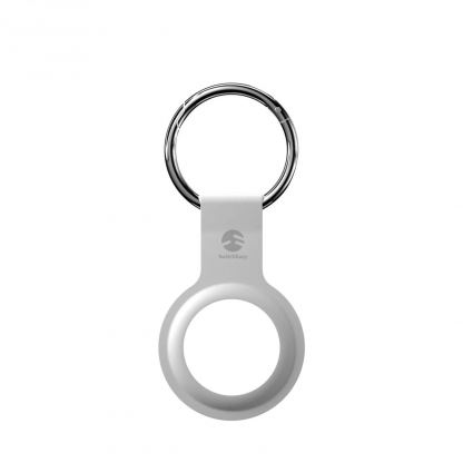 SwitchEasy Skin Silicone Keyring - силиконов ключодържател за Apple AirTag (бял)