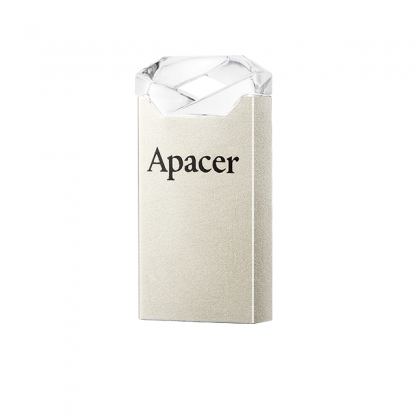 Apacer AH111 Flash Drive Crystal 32GB - компактна алуминиева флаш памет 32GB (сребрист)