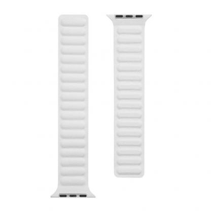 Tactical 732 Leather Loop Band - кожена каишка от естествена кожа за Apple Watch 38мм, 40мм (бял)