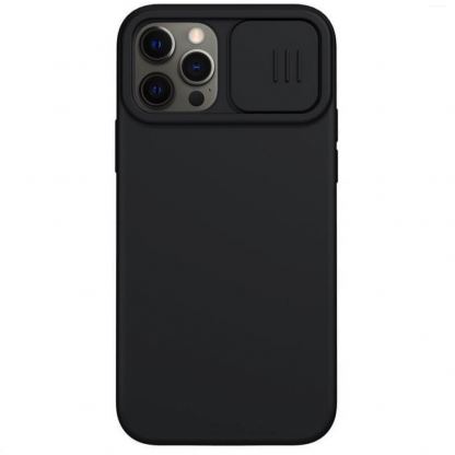 Nillkin CamShield Silky Magnetic Case - силиконов (TPU) калъф с вграден магнитен конектор (MagSafe) за iPhone 12 Pro Мax (черен)