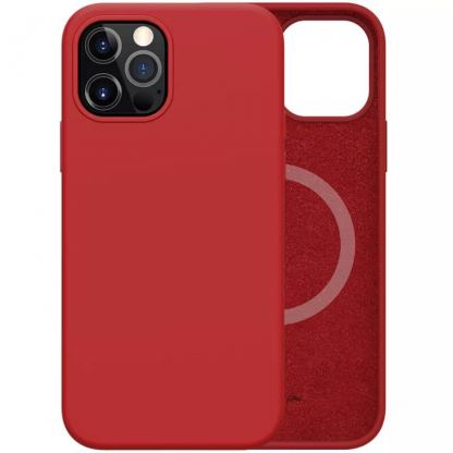JC MagSilicone Case - силиконов (TPU) калъф с вграден магнитен конектор (MagSafe) за iPhone 12 Pro Max (червен)