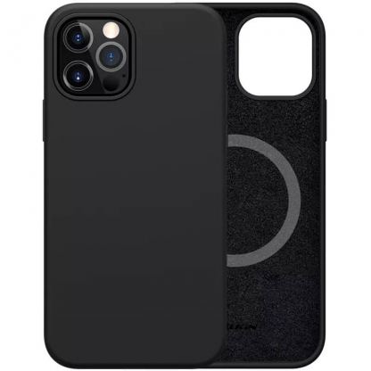 JC MagSilicone Case - силиконов (TPU) калъф с вграден магнитен конектор (MagSafe) за iPhone 12, iPhone 12 Pro (черен)