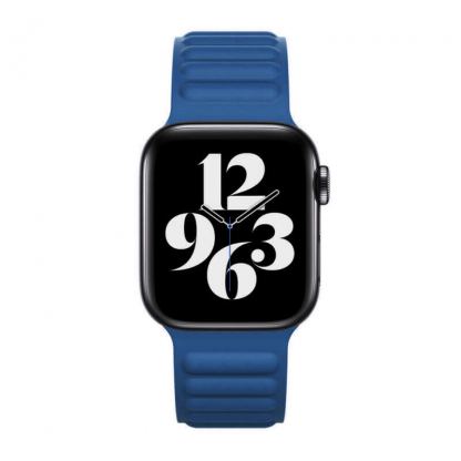 JC Design Silicone Link Band - магнитна силиконова каишка за Apple Watch 38мм, 40мм (светлосин)