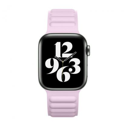 JC Design Silicone Link Band - магнитна силиконова каишка за Apple Watch 38мм, 40мм (розов)