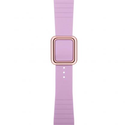 JC Design Modern Buckle Band - силиконова каишка с магнитна закопчалка за Apple Watch 42мм, 44мм (лилав)
