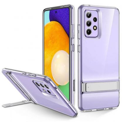 ESR Air Shield Boost Case - удароустойчив хибриден кейс с вградена поставка за Samsung Galaxy A52 (прозрачен)
