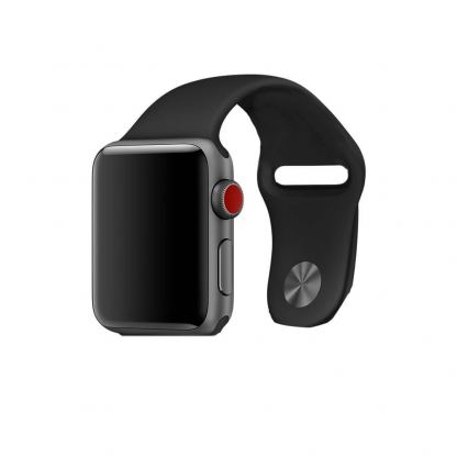 Apple Sport Band - оригинална силиконова каишка за Apple Watch 42мм, 44мм (черен) (bulk)