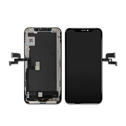 Apple iPhone XS Max Display Unit - оригинален резервен дисплей за iPhone XS Max (пълен комплект) - тъмносив