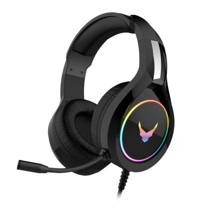 Varr Gaming RGB Headset - геймърски слушалки с микрофон, управление на звука и подсветка (черен)