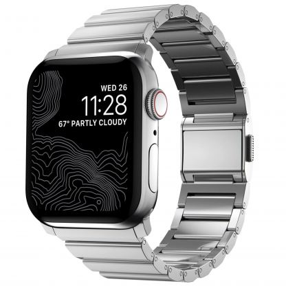 Nomad Strap Stainless Steel Band V2 - стоманена каишка за Apple Watch 42мм, 44мм (сребрист)