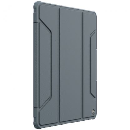 Nillkin Bumper PRO Protective Stand Case - удароустойчив хибриден кейс за iPad Pro 12.9 M1 (2021), iPad Pro 12.9 (2020) (тъмносив)