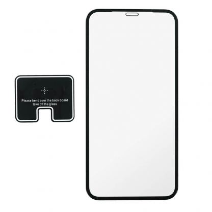 Prio 3D Glass Full Screen Curved Tempered Glass - калено стъклено защитно покритие за дисплея и камерата на iPhone 11 Pro Max, iPhone XS Max (черен-прозрачен)