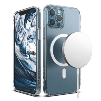 Ringke Fusion Magnetic Case - хибриден кейс с висока степен на защита с MagSafe за iPhone 12, iPhone 12 Pro (прозрачен-мат) 