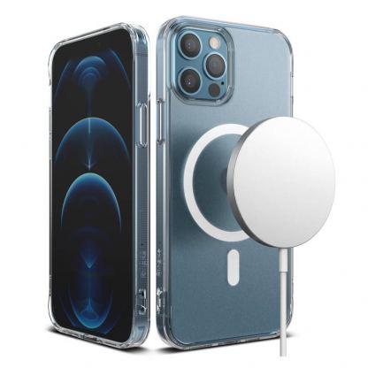 Ringke Fusion Magnetic Case - хибриден кейс с висока степен на защита с MagSafe за iPhone 12 Pro Max (прозрачен-мат) 