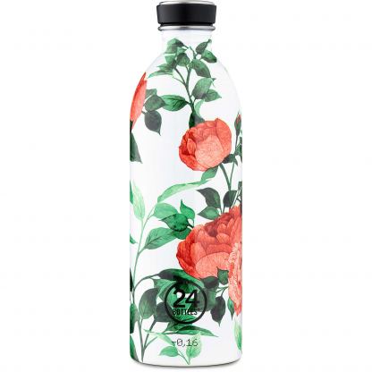 24 Bottles Urban Bottle 1000ml - бутилка за всекидневна употреба с капацитет 1000 мл (зелен-бял)