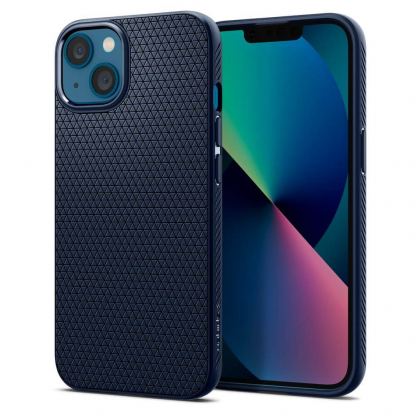 Spigen Liquid Air Case - силиконов (TPU) калъф с висока степен на защита за iPhone 13 (син)