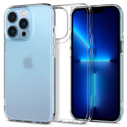 Spigen Quartz Hybrid Case - хибриден кейс с висока степен на защита за iPhone 13 Pro (прозрачен-мат)
