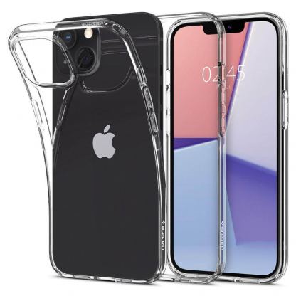 Spigen Liquid Crystal Case - тънък силиконов (TPU) калъф за iPhone 13 mini (прозрачен) 
