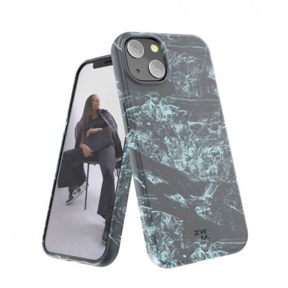 ZWM Energize Biodegradable Case - силиконов (TPU) рециклируем калъф за iPhone 13 (син)