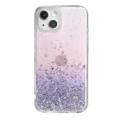 SwitchEasy Starfield Case - дизайнерски хибриден удароустойчив кейс за iPhone 13 (лилав)