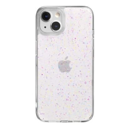 SwitchEasy Starfield Case - дизайнерски хибриден удароустойчив кейс за iPhone 13 (бял)