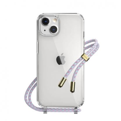 SwitchEasy Play Lanyard Angel Case - хибриден удароустойчив кейс с връзка за носене за iPhone 13 (прозрачен) 
