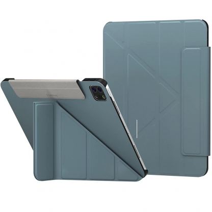 SwitchEasy Origami Case - полиуретанов кейс и поставка за iPad Pro 12.9 M1 (2021), iPad Pro 12.9 (2020), iPad Pro 12.9 (2018) (светлосин)