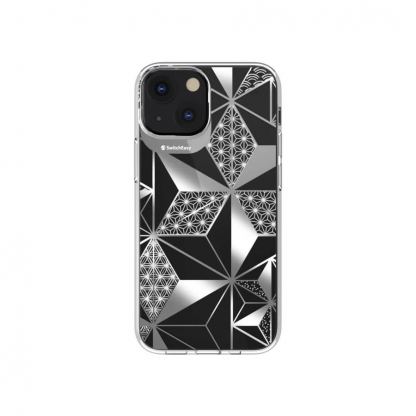 SwitchEasy Artist Asanoha Case - дизайнерски хибриден удароустойчив кейс за iPhone 13 mini (прозрачен) 