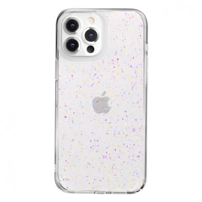 SwitchEasy Starfield Case - дизайнерски хибриден удароустойчив кейс за iPhone 13 Pro Max (бял) 
