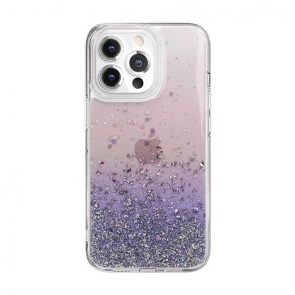 SwitchEasy Starfield Case - дизайнерски хибриден удароустойчив кейс за iPhone 13 Pro (лилав) 