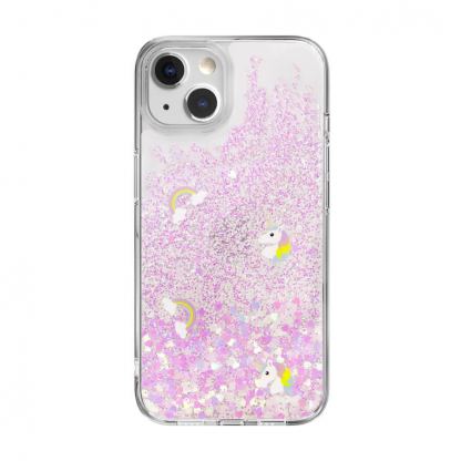SwitchEasy Starfield Case - дизайнерски хибриден удароустойчив кейс за iPhone 13 (розов)