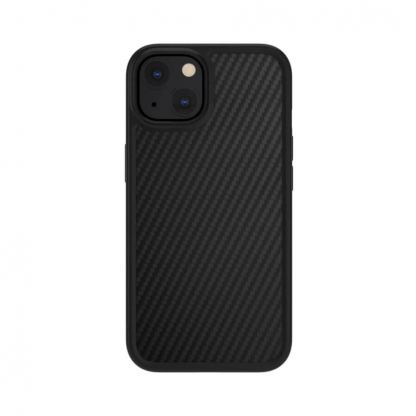 SwitchEasy AERO Plus Case - хибриден удароустойчив кейс за iPhone 13 (черен-карбон)