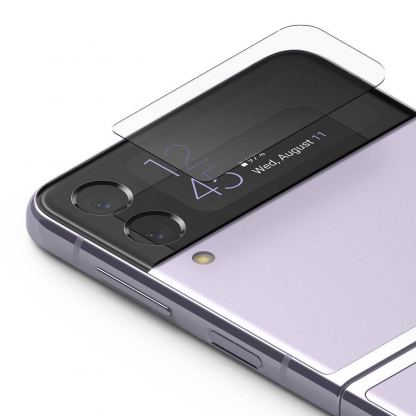 Ringke Display Glass - комплект 3 броя предпазни стъклени протектора за малкия дисплей на Samsung Galaxy Z Flip 3 (прозрачен)