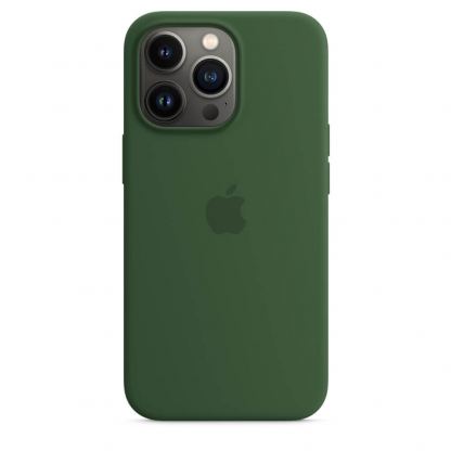 Apple iPhone Silicone Case with MagSafe - оригинален силиконов кейс за iPhone 13 Pro с MagSafe (зелен)