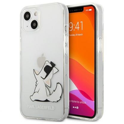 Karl Lagerfeld Choupette Fun Case - дизайнерски кейс с висока защита за iPhone 13 (прозрачен)