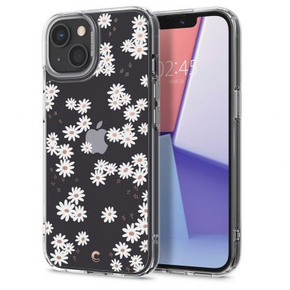 Spigen Cyrill Cecile Case White Daisy - хибриден кейс с висока степен на защита за iPhone 13 (цветни мотиви)