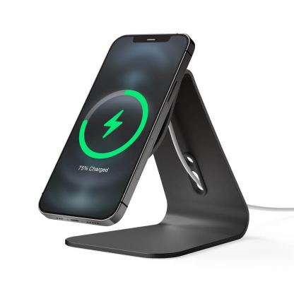 Elago MS4 Aluminum Charging Stand for MagSafe - алуминиева поставка за безжично зареждане на iPhone чрез поставяне на Apple MagSafe Charger (черен)
