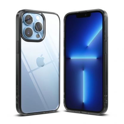 Ringke Fusion Crystal Case - хибриден удароустойчив кейс за iPhone 13 Pro (черен-прозрачен)