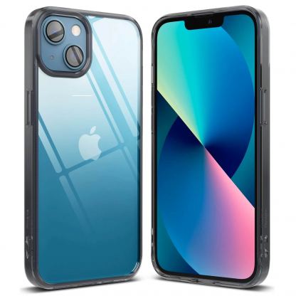 Ringke Fusion Crystal Case - хибриден удароустойчив кейс за iPhone 13 (черен-прозрачен)