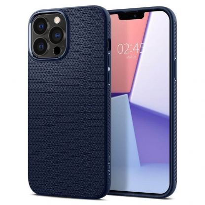 Spigen Liquid Air Case - силиконов (TPU) калъф с висока степен на защита за iPhone 13 Pro (син)