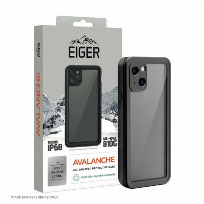 Eiger Avalanche Case - ударо и водоустойчив кейс за iPhone 13 mini (черен)
