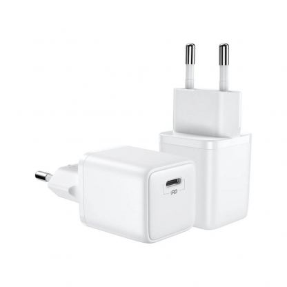 Joyroom Mini Intelligent USB-C PD Wall Charger 30W - захранване за ел. мрежа с USB-C изход с технология за бързо зареждане (бял)
